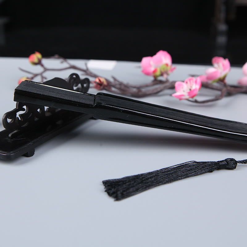 Éventail à main en bambou et soie 21 cm avec fleurs de cerisier Sakura