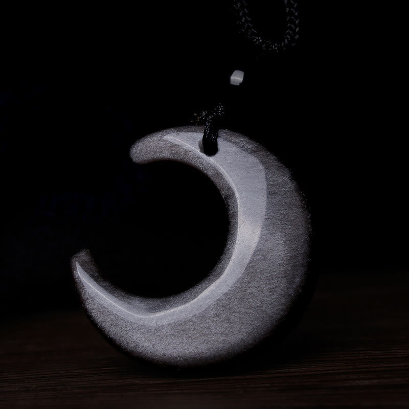 Collier pendentif Yin Yang en obsidienne argentée brillante pour couples