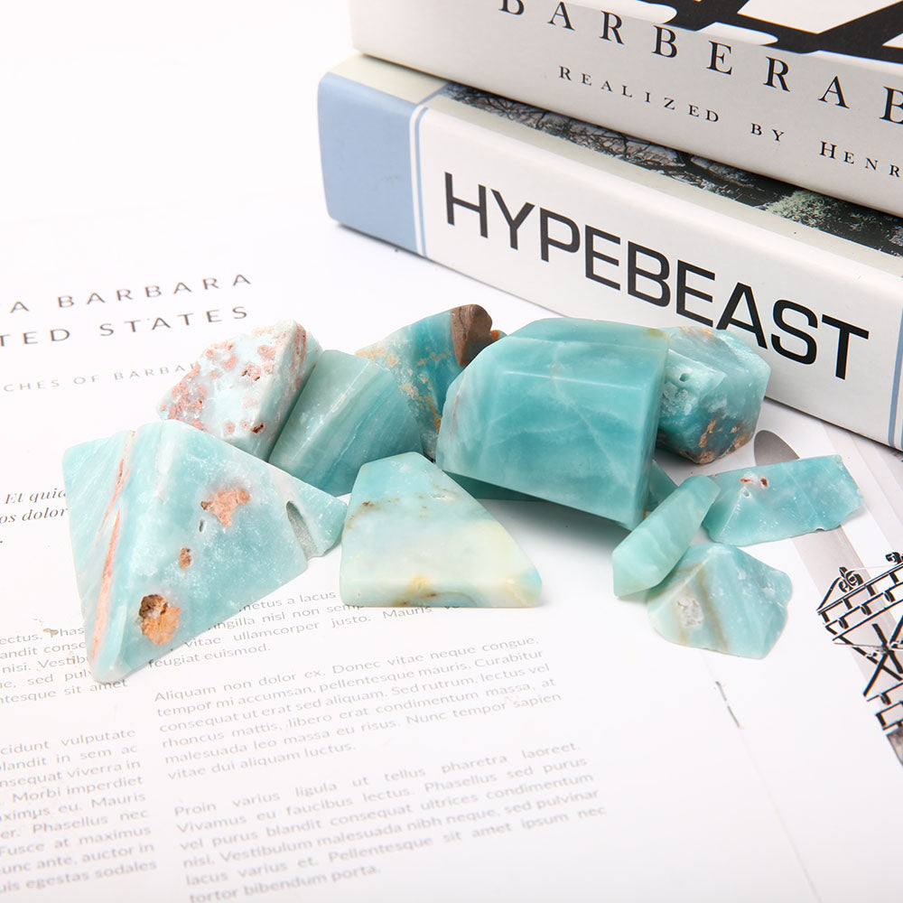 Morceaux de cristal brut bleu ciel 0,5 kg pour la guérison