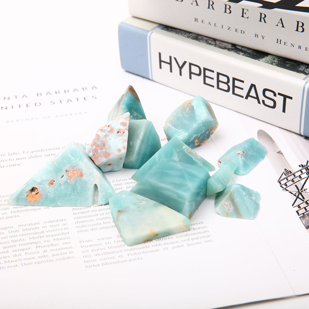 Morceaux de cristal brut bleu ciel 0,5 kg pour la guérison