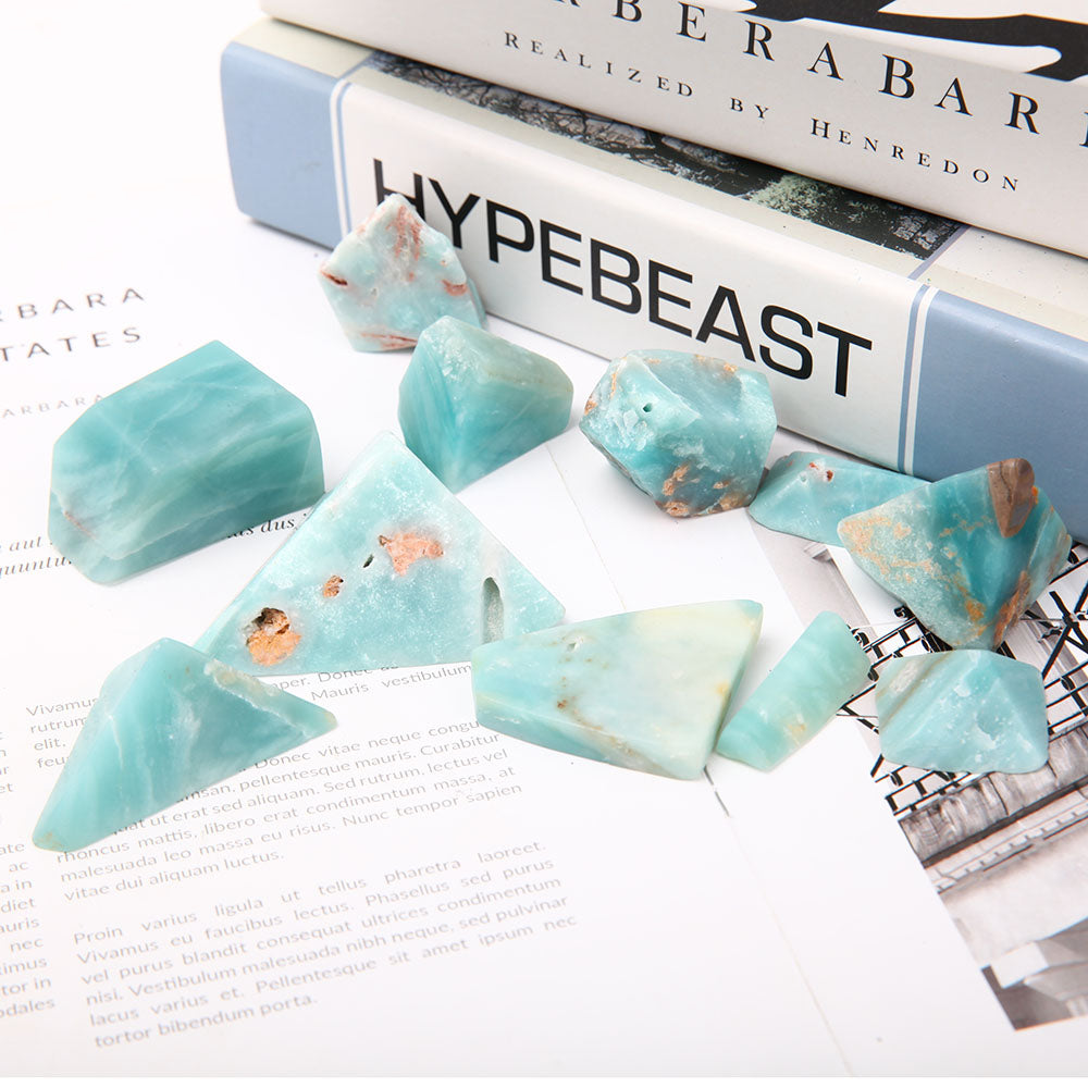 Morceaux de cristal brut bleu ciel 0,5 kg pour la guérison