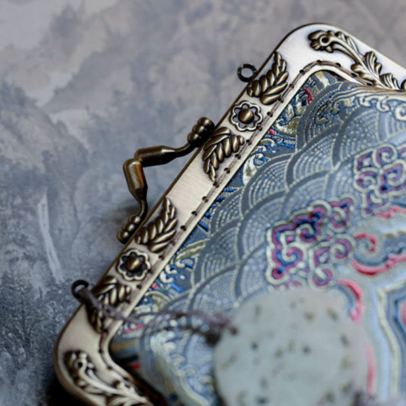 Petit sac bandoulière bleu vagues océan avec chaîne en métal