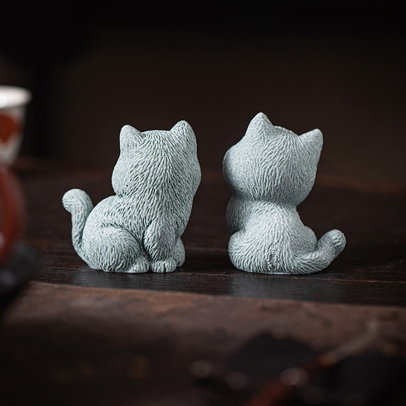 Figurine de chat en forme de thé | Décoration d'intérieur spirituelle