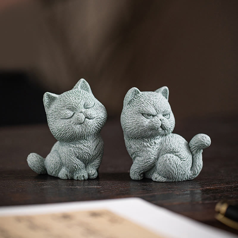 Figurine de chat en forme de thé | Décoration d'intérieur spirituelle