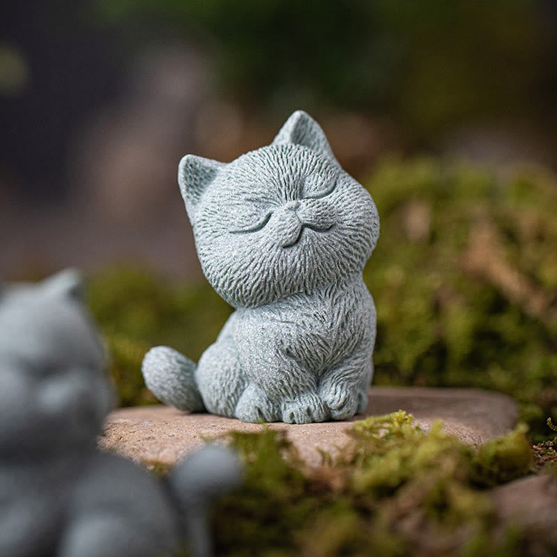 Figurine de chat en forme de thé | Décoration d'intérieur spirituelle