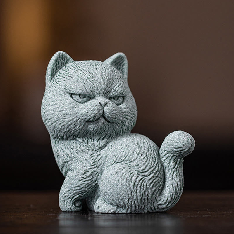 Figurine de chat en forme de thé | Décoration d'intérieur spirituelle