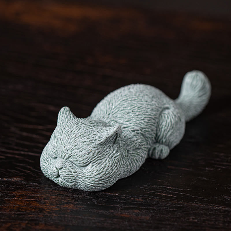 Figurine de chat en forme de thé | Décoration d'intérieur spirituelle