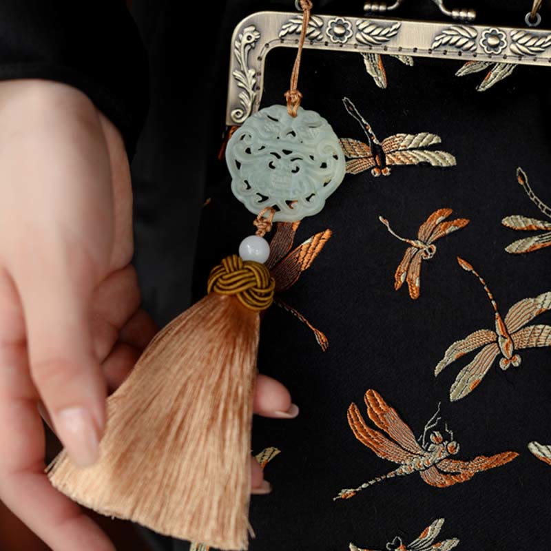 Petit sac bandoulière à chaîne en métal motif libellule | Sacs de yoga