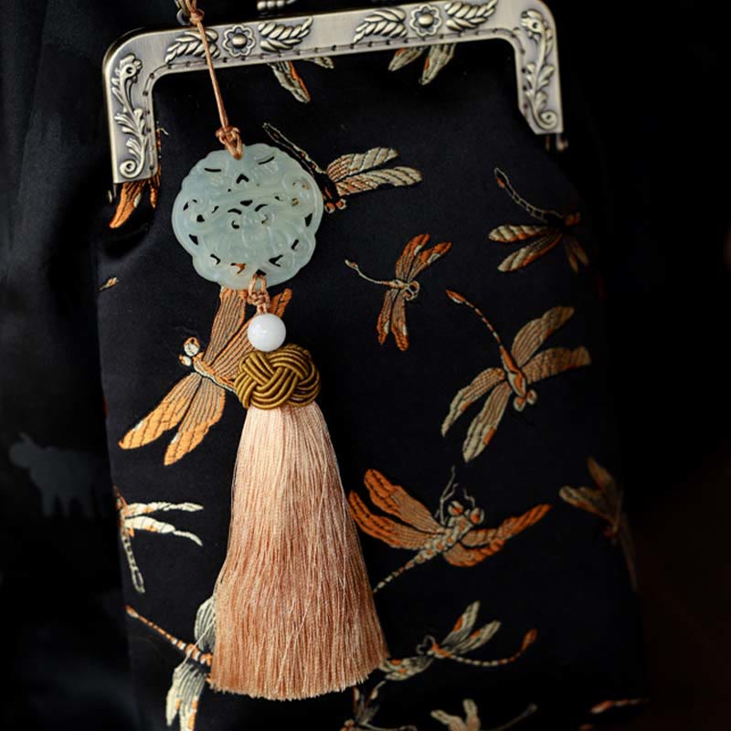 Petit sac bandoulière à chaîne en métal motif libellule | Sacs de yoga