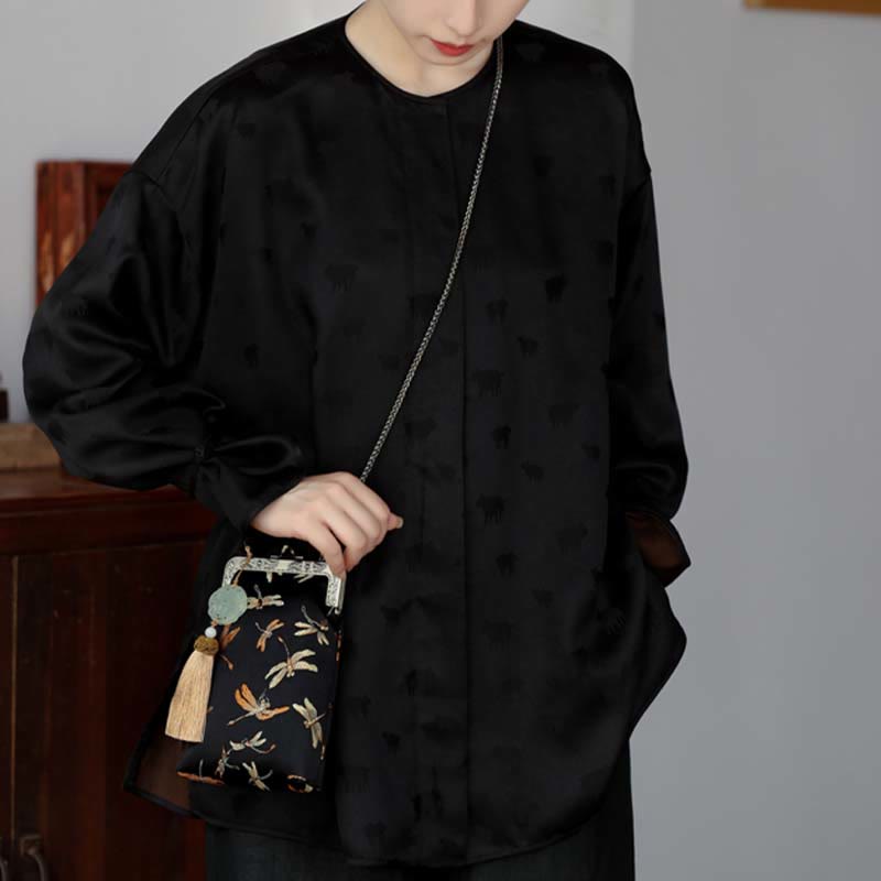 Petit sac bandoulière à chaîne en métal motif libellule | Sacs de yoga