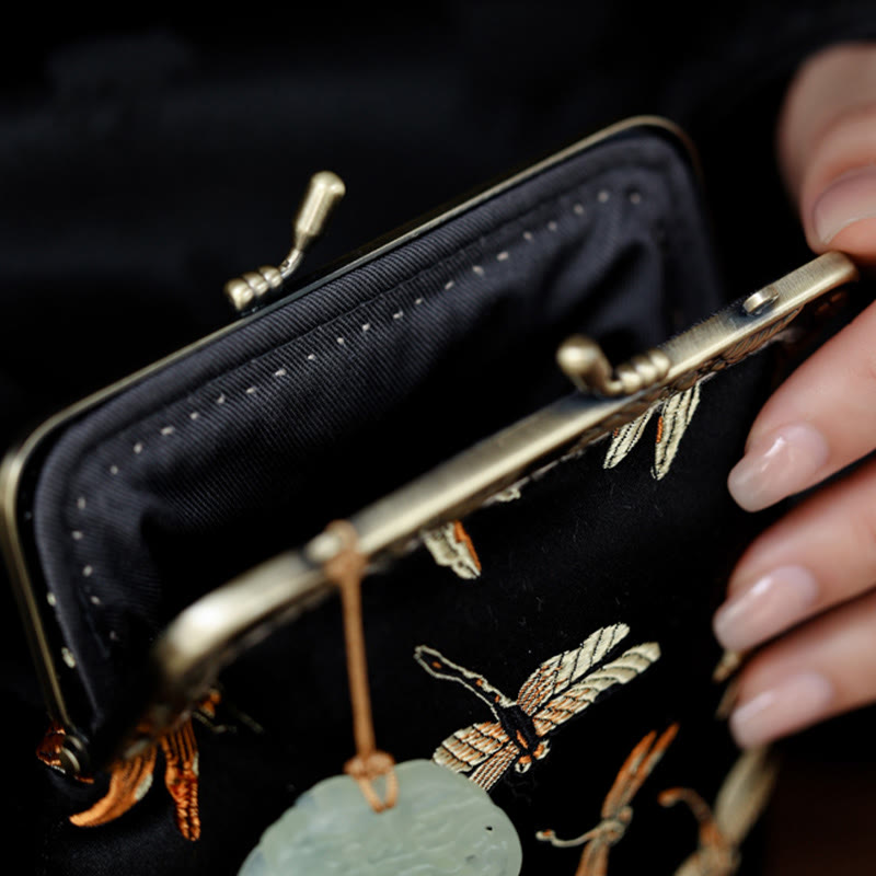 Petit sac bandoulière à chaîne en métal motif libellule | Sacs de yoga