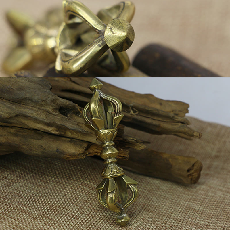 Petit Vajra Dorje à cinq griffes en cuivre | Symbole de force spirituelle