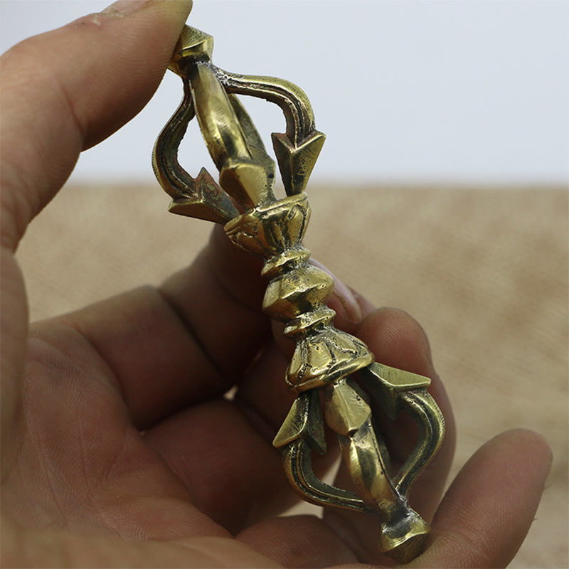 Petit Vajra Dorje à cinq griffes en cuivre | Symbole de force spirituelle