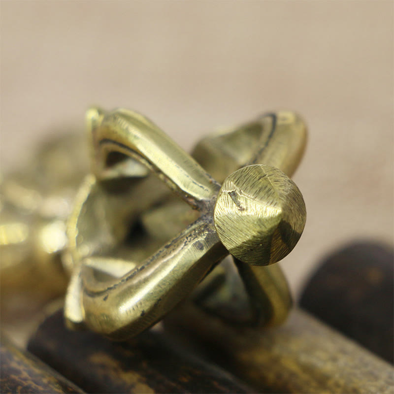 Petit Vajra Dorje à cinq griffes en cuivre | Symbole de force spirituelle
