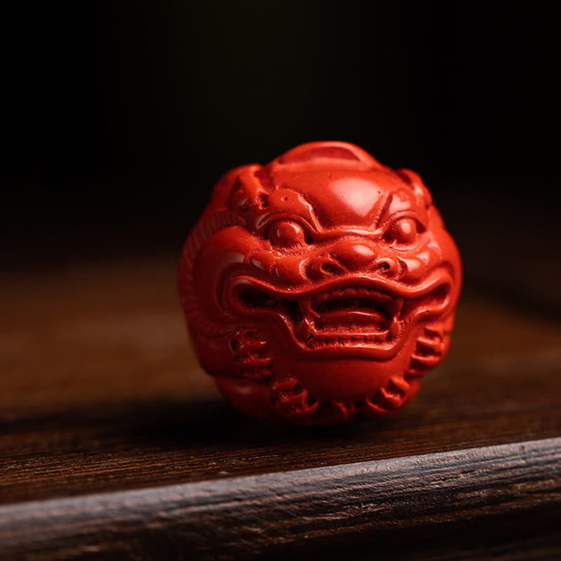Porte-clés de protection Om Mani Padme Hum en bois de santal rouge à petites feuilles