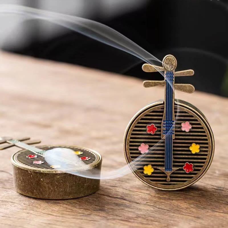 Petit mini brûleur d'encens en alliage de cuivre en forme de gourde