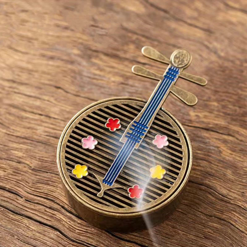 Petit mini brûleur d'encens en alliage de cuivre en forme de gourde