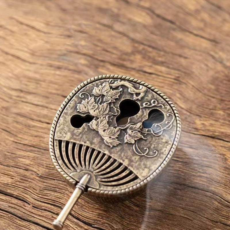 Petit mini brûleur d'encens en alliage de cuivre en forme de gourde