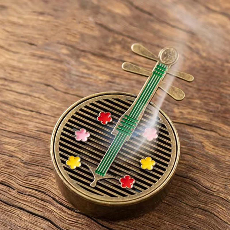 Petit mini brûleur d'encens en alliage de cuivre en forme de gourde