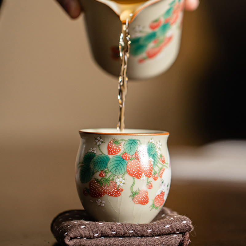 Petite tasse à thé en céramique motif lapin 90 ml avec coffret cadeau | Décor Zen
