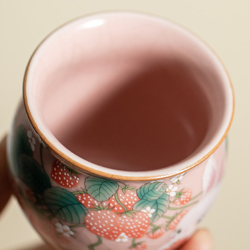 Petite tasse à thé en céramique motif lapin 90 ml avec coffret cadeau | Décor Zen