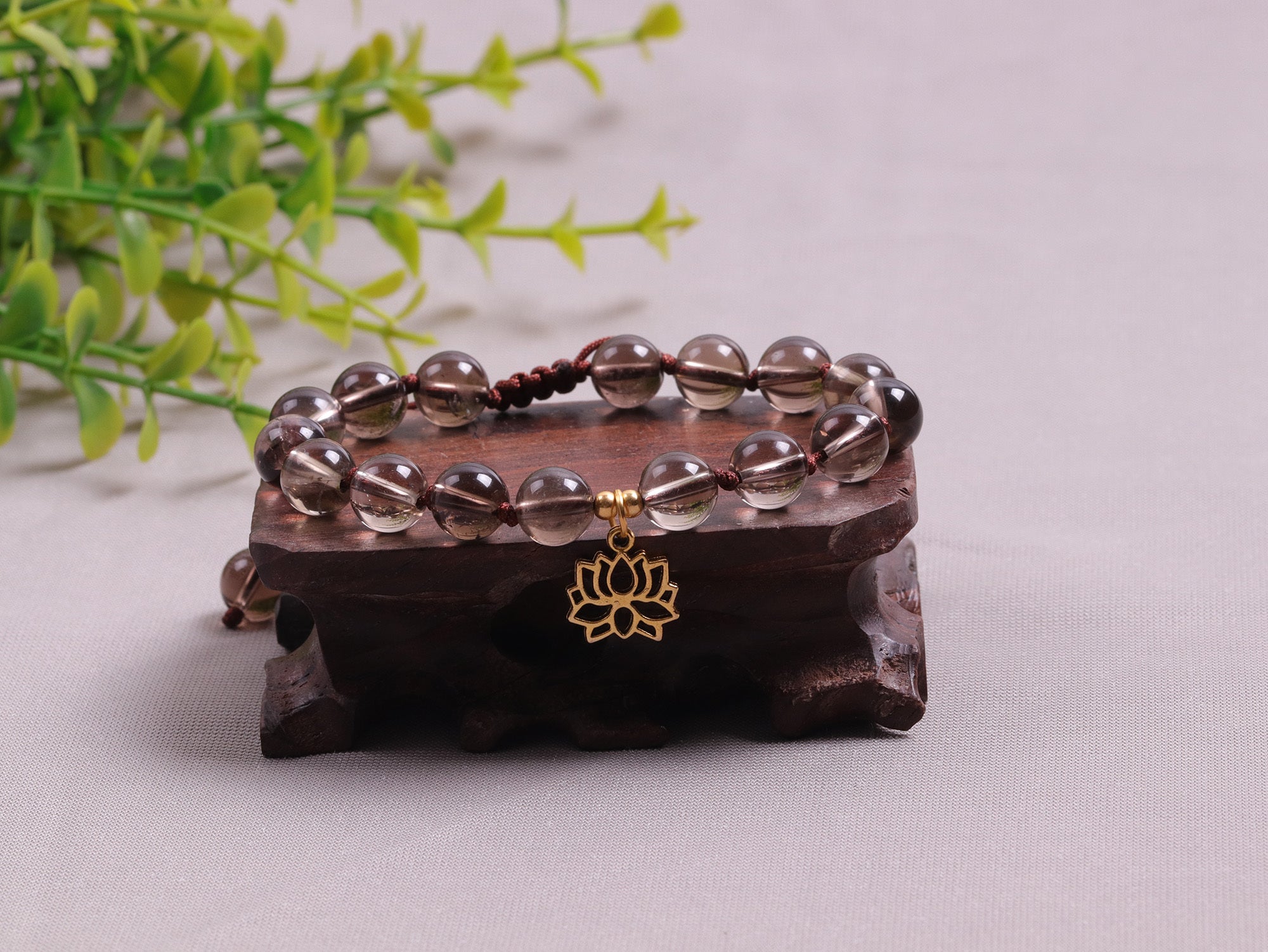 Coffret de nettoyage Mala et Bracelet en Quartz Fumé