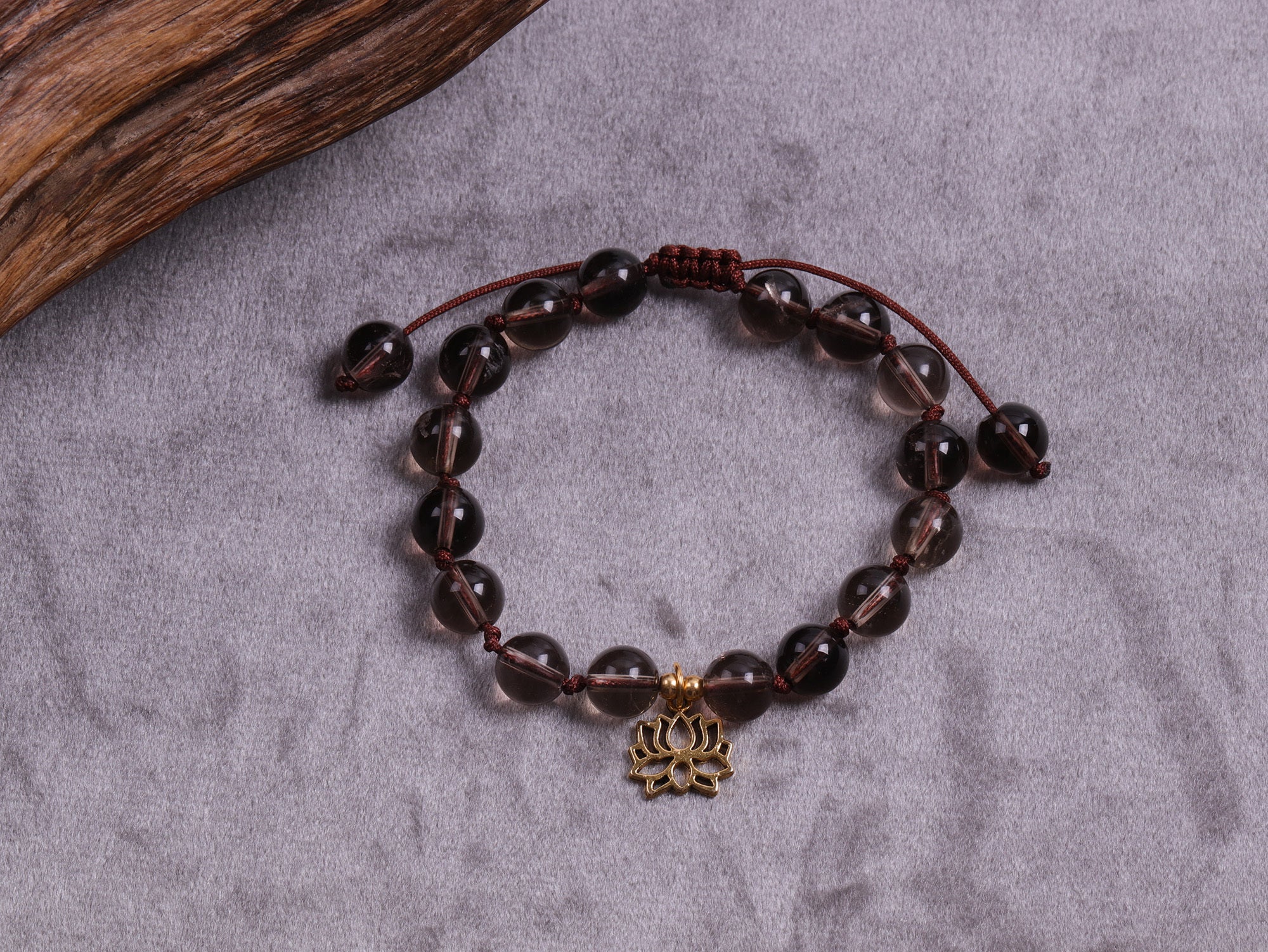 Coffret de nettoyage Mala et Bracelet en Quartz Fumé