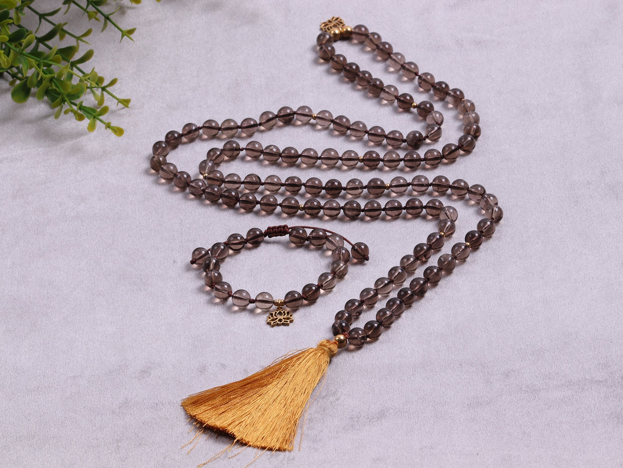 Coffret de nettoyage Mala et Bracelet en Quartz Fumé