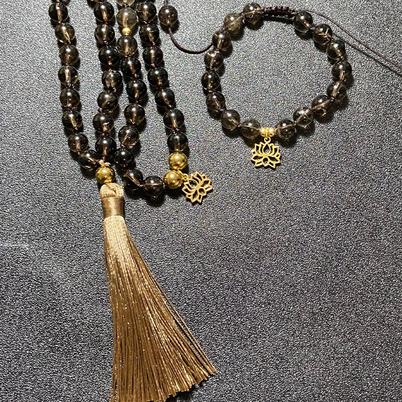 Coffret de nettoyage Mala et Bracelet en Quartz Fumé