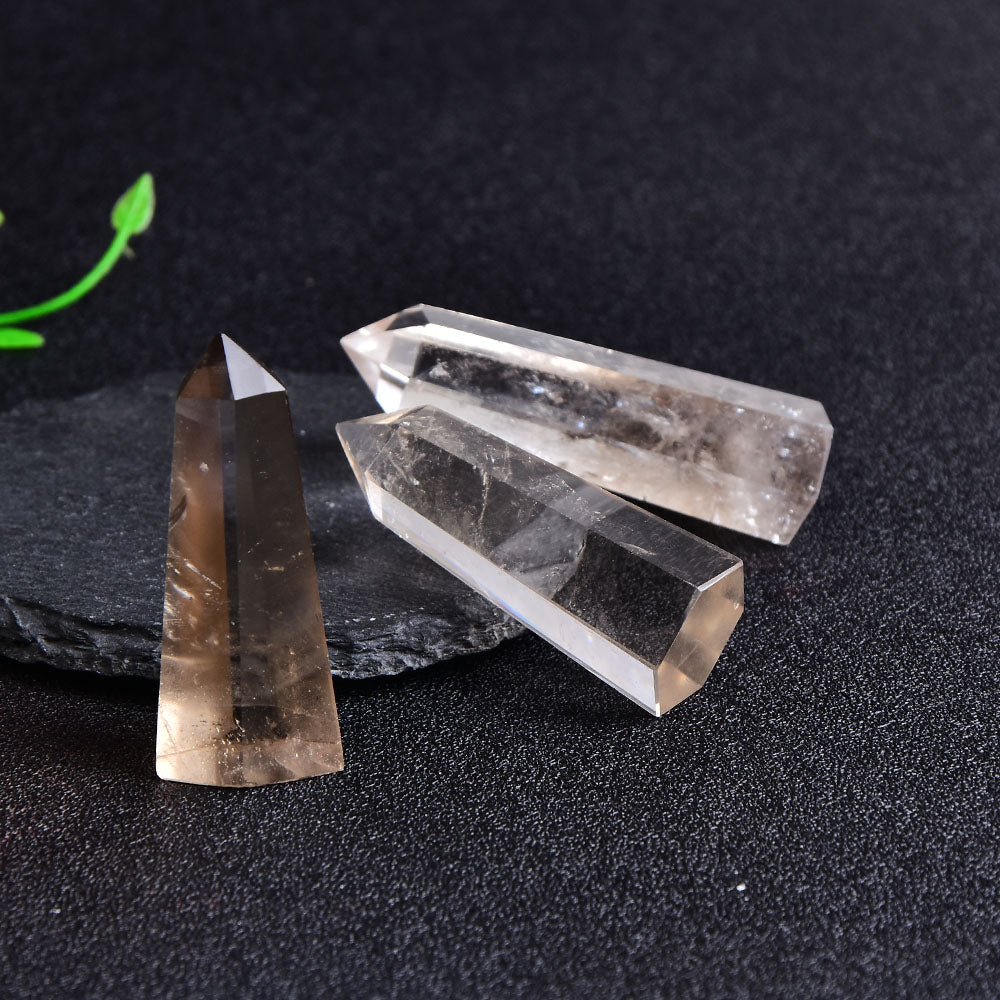 Tour de quartz fumé pour l'ancrage et la guérison