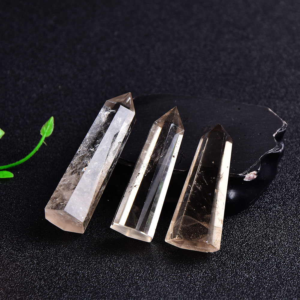 Tour de quartz fumé pour l'ancrage et la guérison