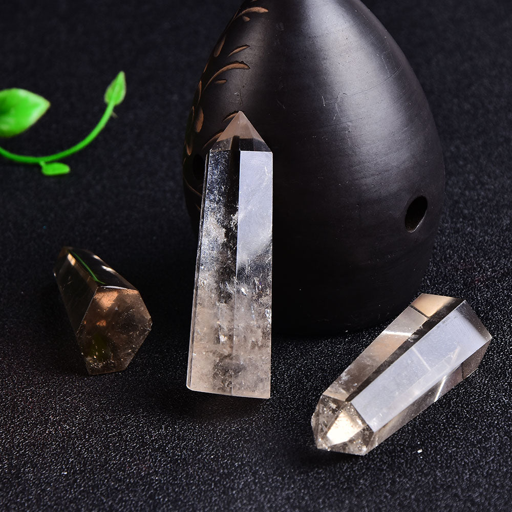 Tour de quartz fumé pour l'ancrage et la guérison