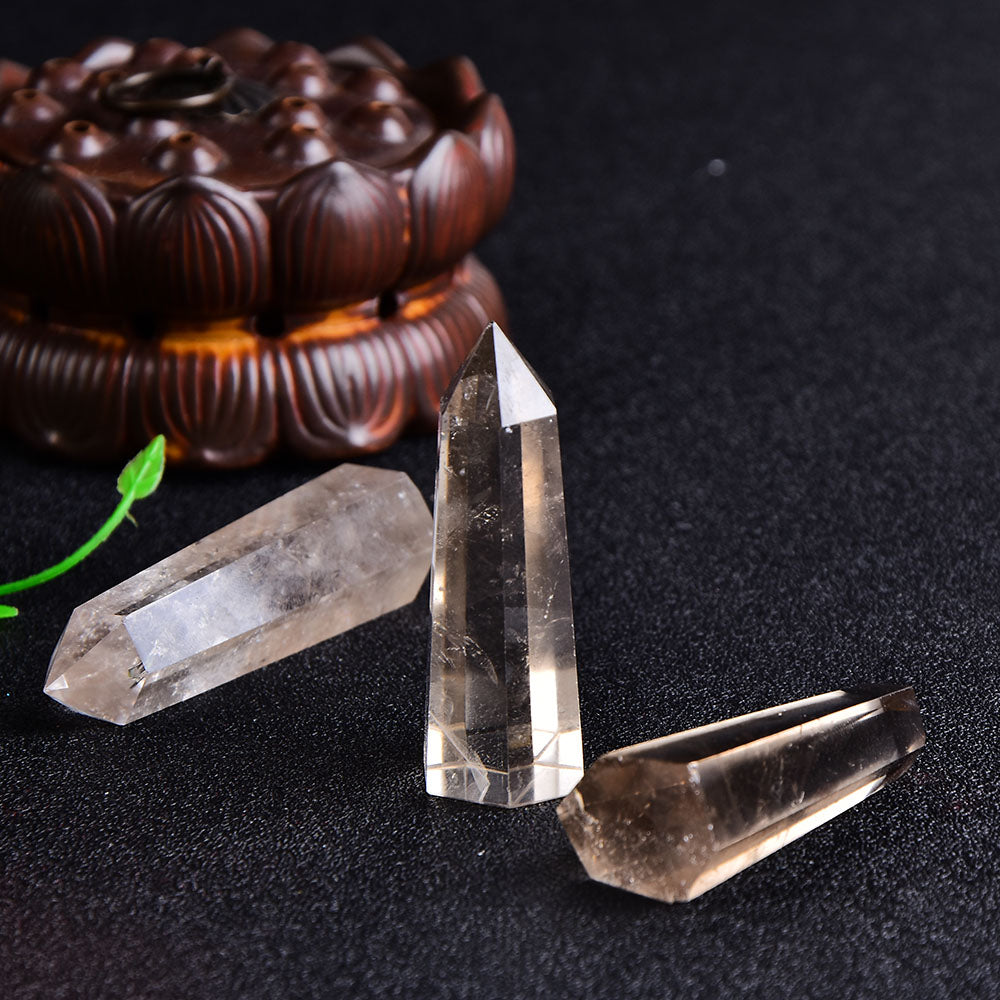 Tour de quartz fumé pour l'ancrage et la guérison