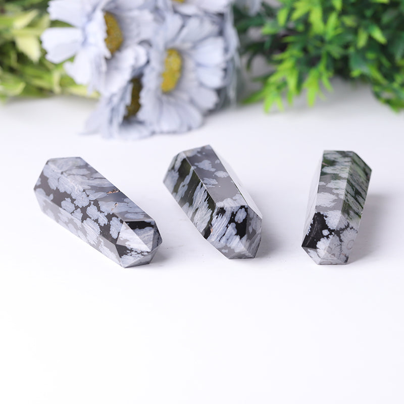 Snowflake Obsidian Crystal Tower 2.5-4 Inch for Chakra Balance