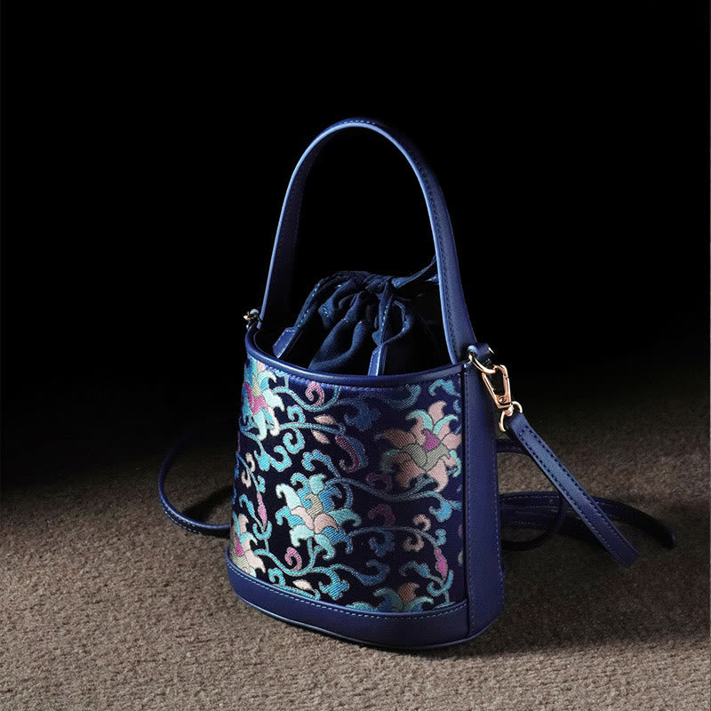 Accessoires spirituels en brocart Song | Sac bandoulière rétro Lotus