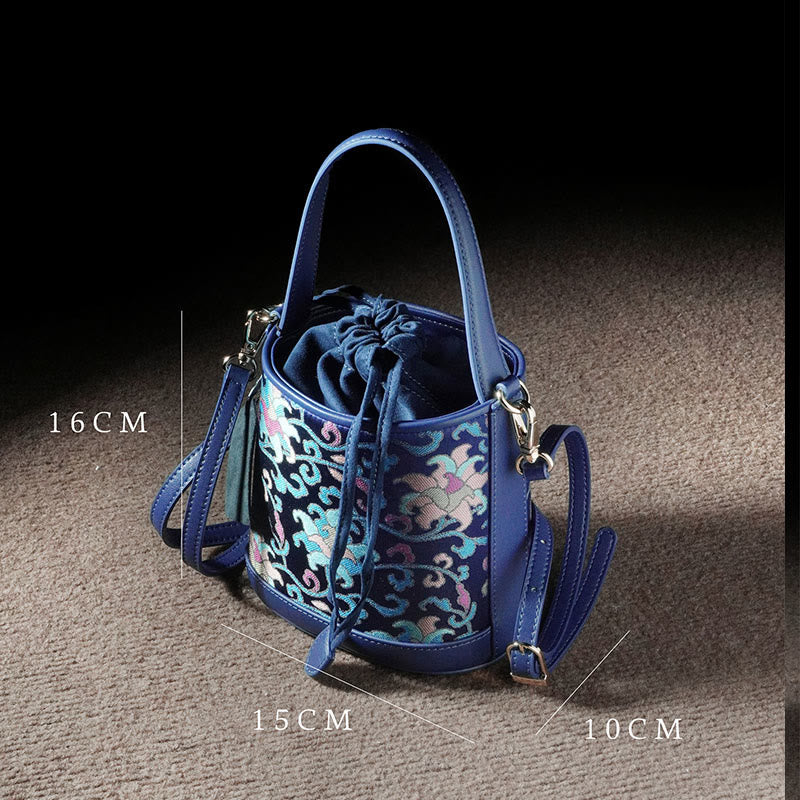 Accessoires spirituels en brocart Song | Sac bandoulière rétro Lotus
