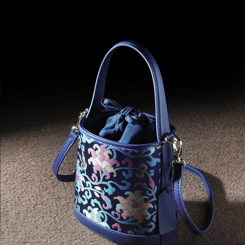 Accessoires spirituels en brocart Song | Sac bandoulière rétro Lotus