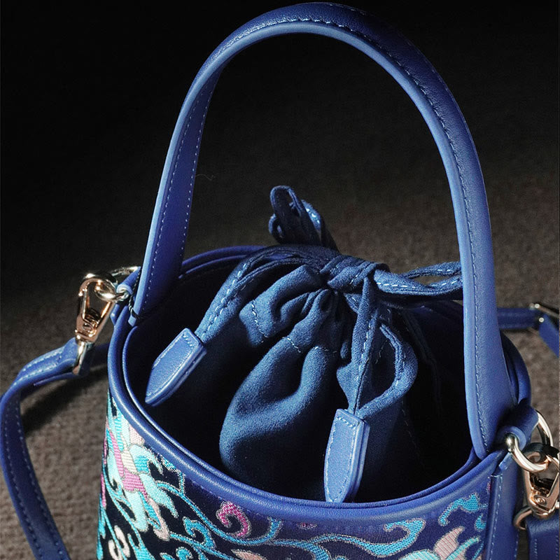 Accessoires spirituels en brocart Song | Sac bandoulière rétro Lotus