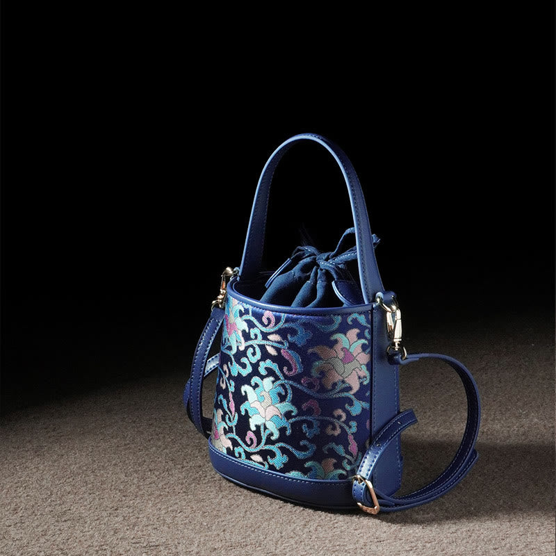Accessoires spirituels en brocart Song | Sac bandoulière rétro Lotus