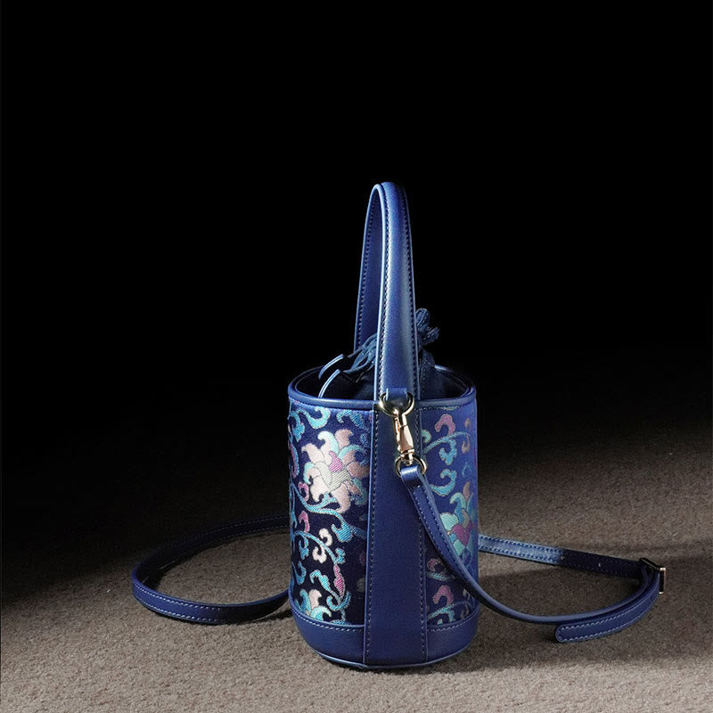 Accessoires spirituels en brocart Song | Sac bandoulière rétro Lotus