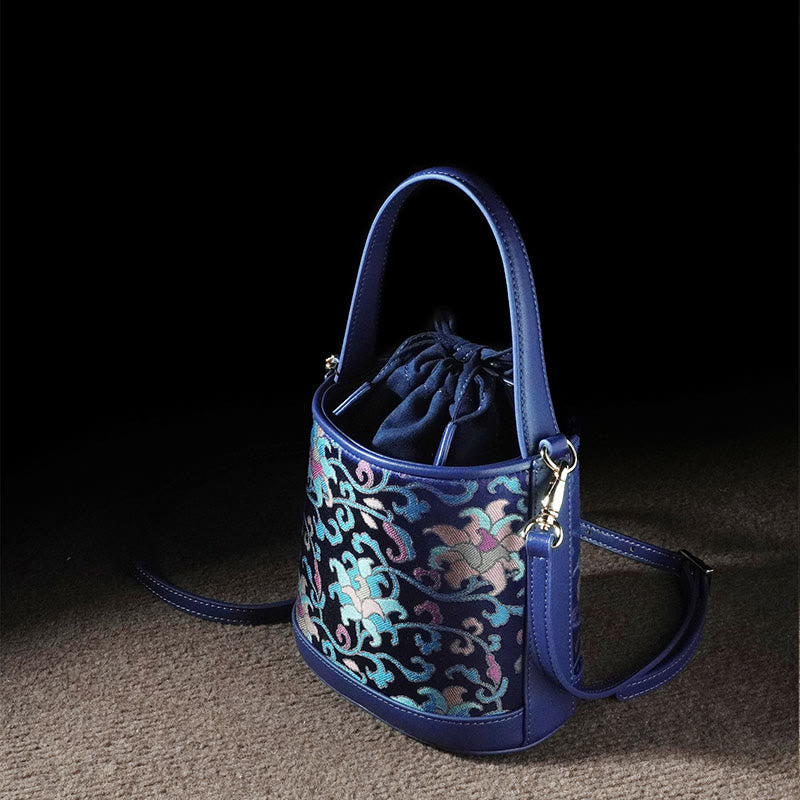 Accessoires spirituels en brocart Song | Sac bandoulière rétro Lotus