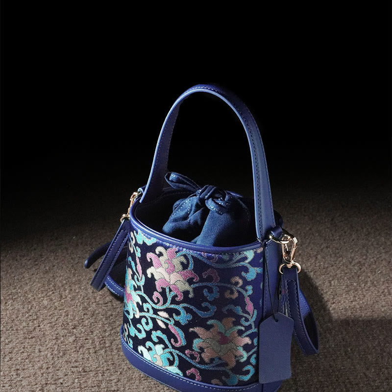 Accessoires spirituels en brocart Song | Sac bandoulière rétro Lotus