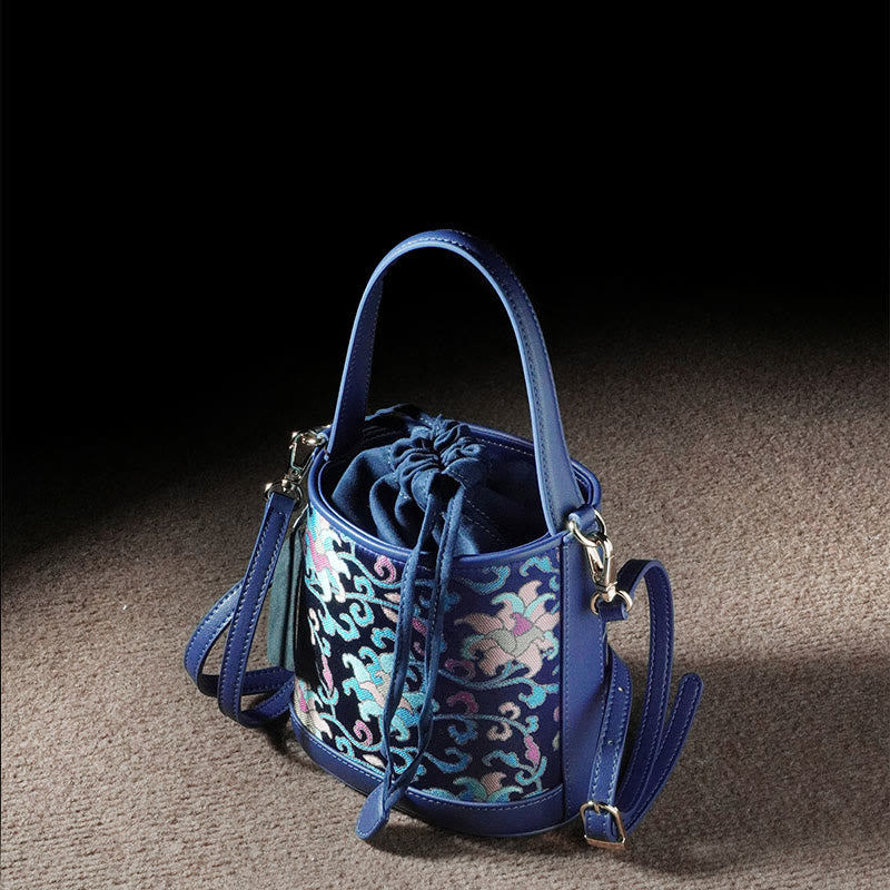 Accessoires spirituels en brocart Song | Sac bandoulière rétro Lotus