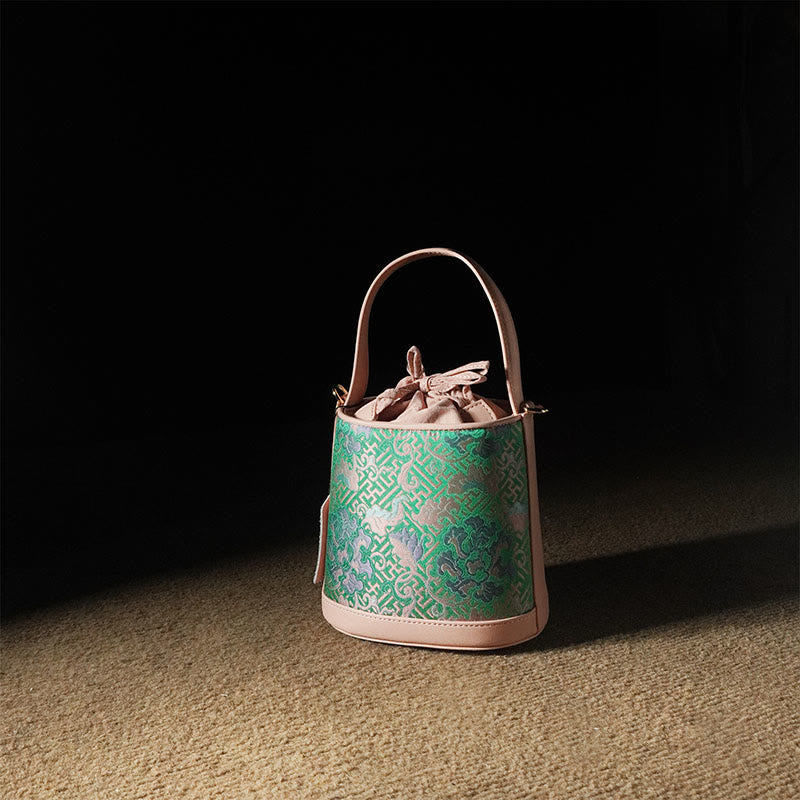 Accessoires spirituels en brocart Song | Sac bandoulière rétro Lotus