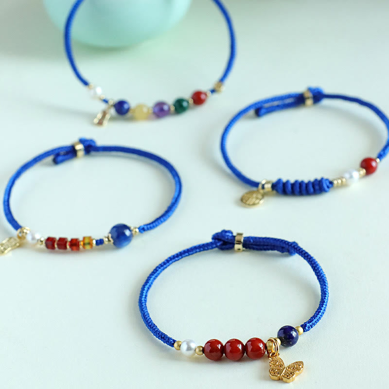 Bracelet d'énergie positive en agate rouge du Sud 15-18 cm