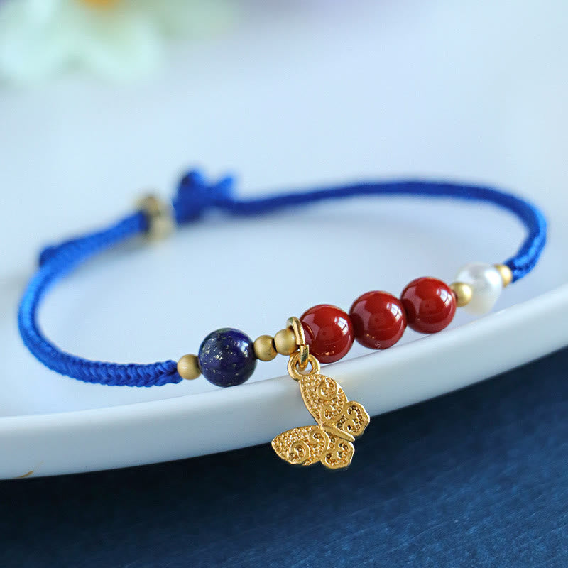 Bracelet d'énergie positive en agate rouge du Sud 15-18 cm