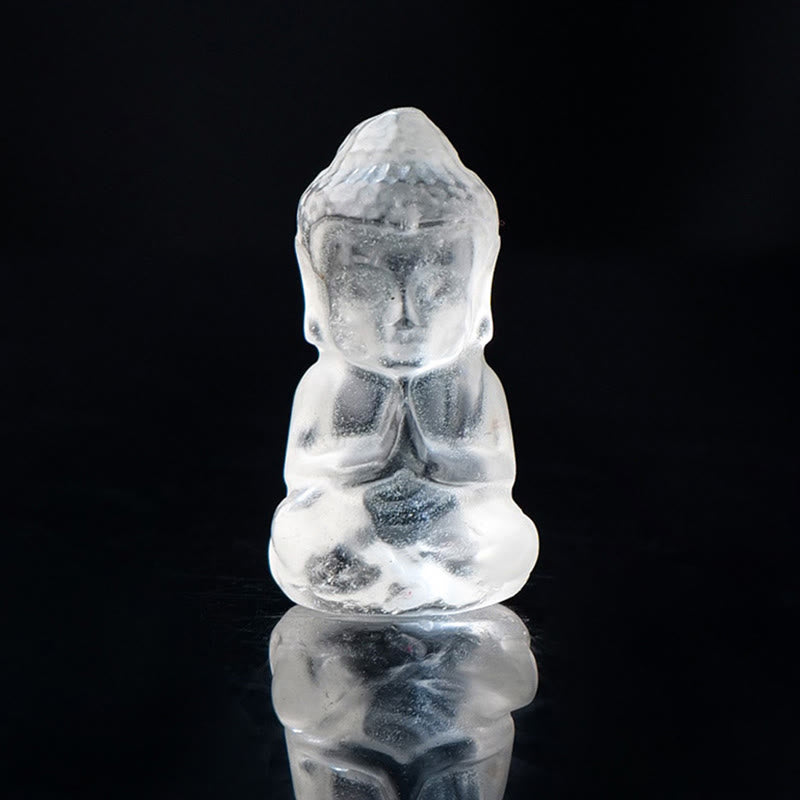 Collier en cristal de Bouddha spirituel avec améthyste et citrine