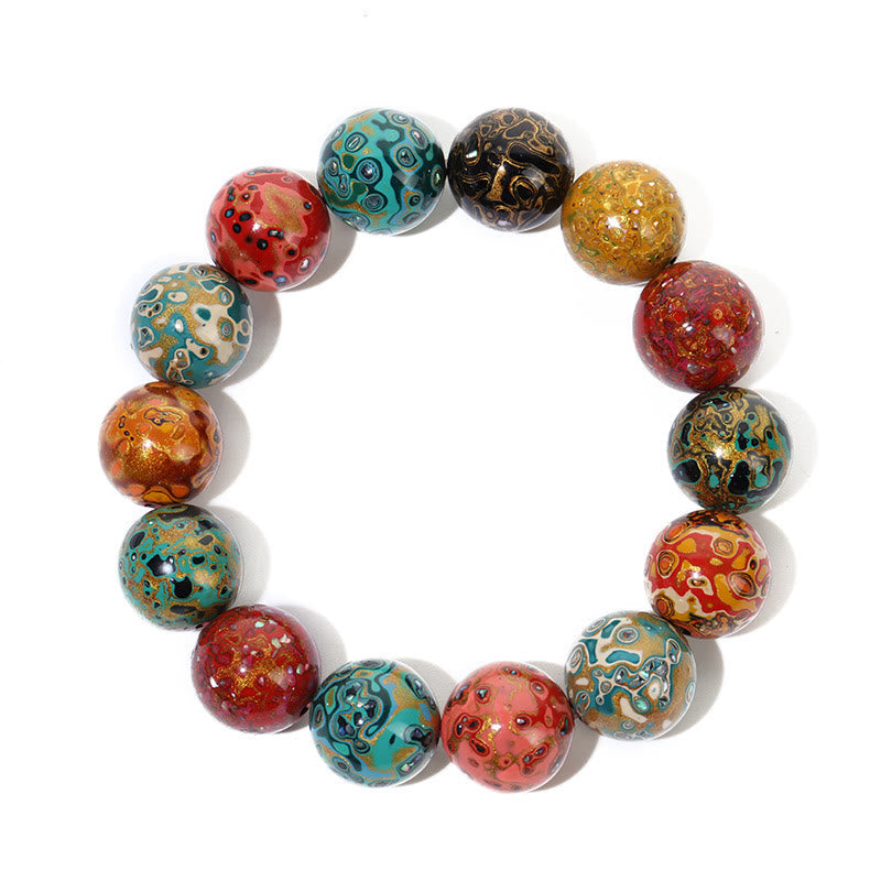 Bracelet calme en perles de laque naturelle spirituelle 16 mm