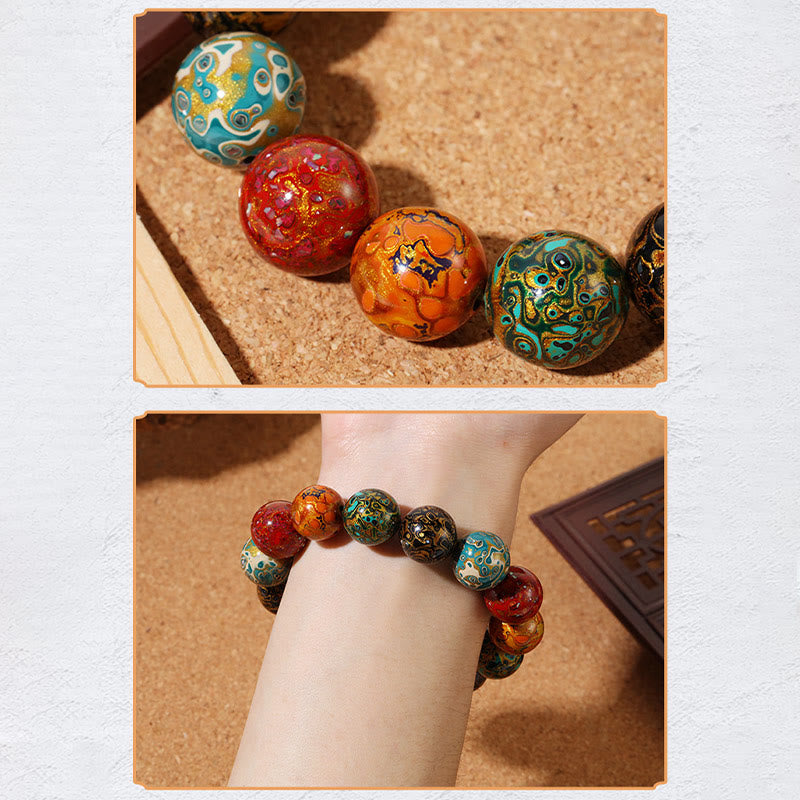 Bracelet calme en perles de laque naturelle spirituelle 16 mm