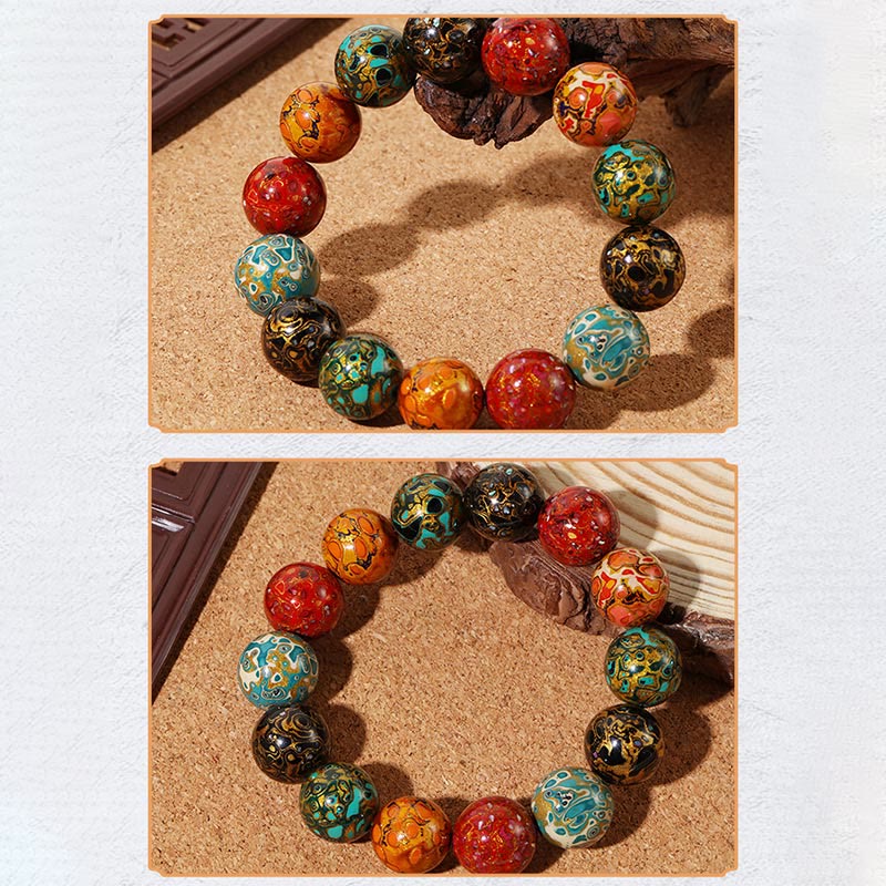 Bracelet calme en perles de laque naturelle spirituelle 16 mm